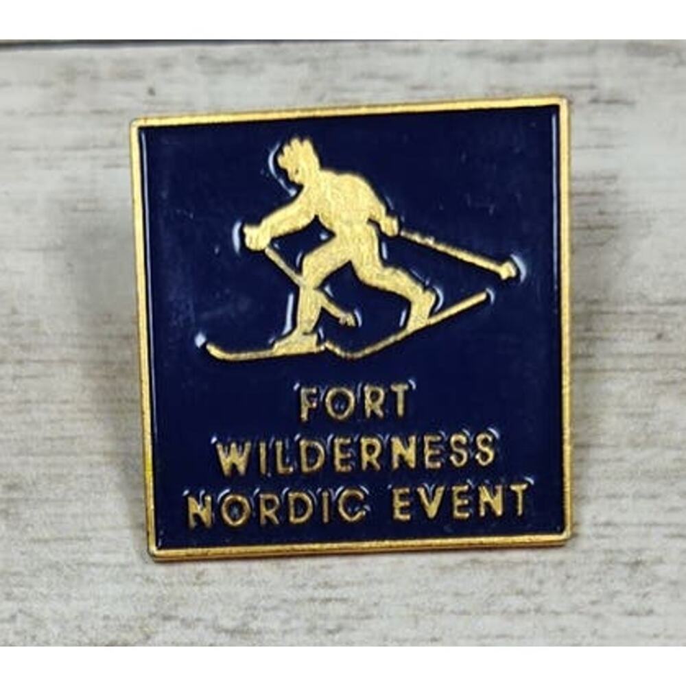 Fort Wilderness Nordic Event Pin - Skiing, Cross Country Sports Pin